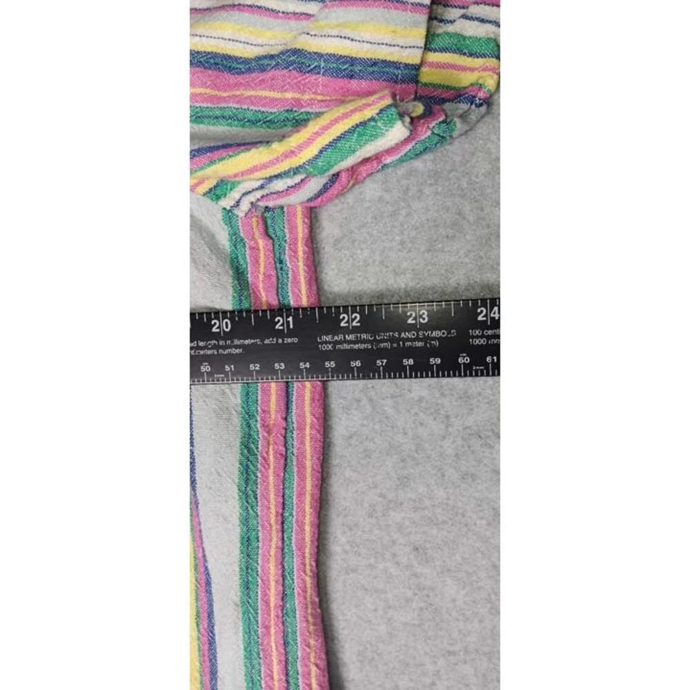 Free Assembly Dress Womens Size XL Multicolor Stripes Linen Blend Coastal - Picture 6 of 11